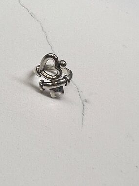 James Avery Silver Open Heart Ring